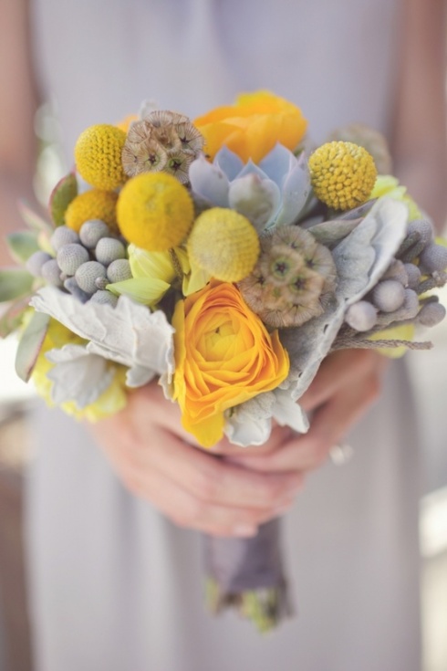 Yellow and Grey Bouquet