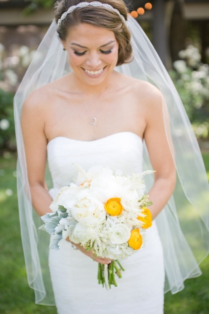 Grey and Yellow Bride
