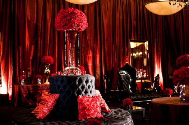 Red and Black Wedding Decor | EventDazzle