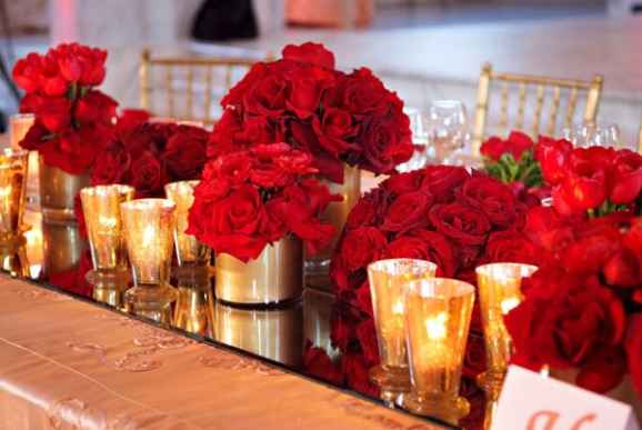 Red and Gold Wedding Decor | EventDazzle