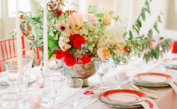 Red, Green, White Wedding Ideas | EventDazzle