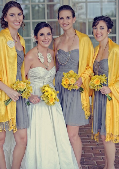 Yellow-Grey-Wedding-Bridesmaids