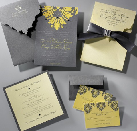 Yellow-Grey-Wedding-Invitations